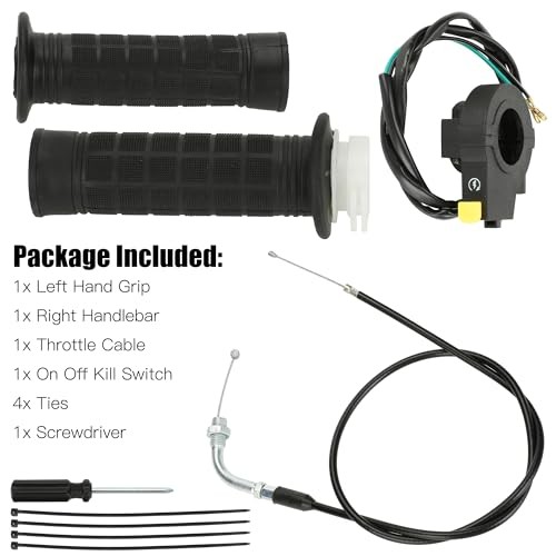 Throttle Cable Twist Throttle Handle Grip Assembly for 2 Stroke Engine 80cc