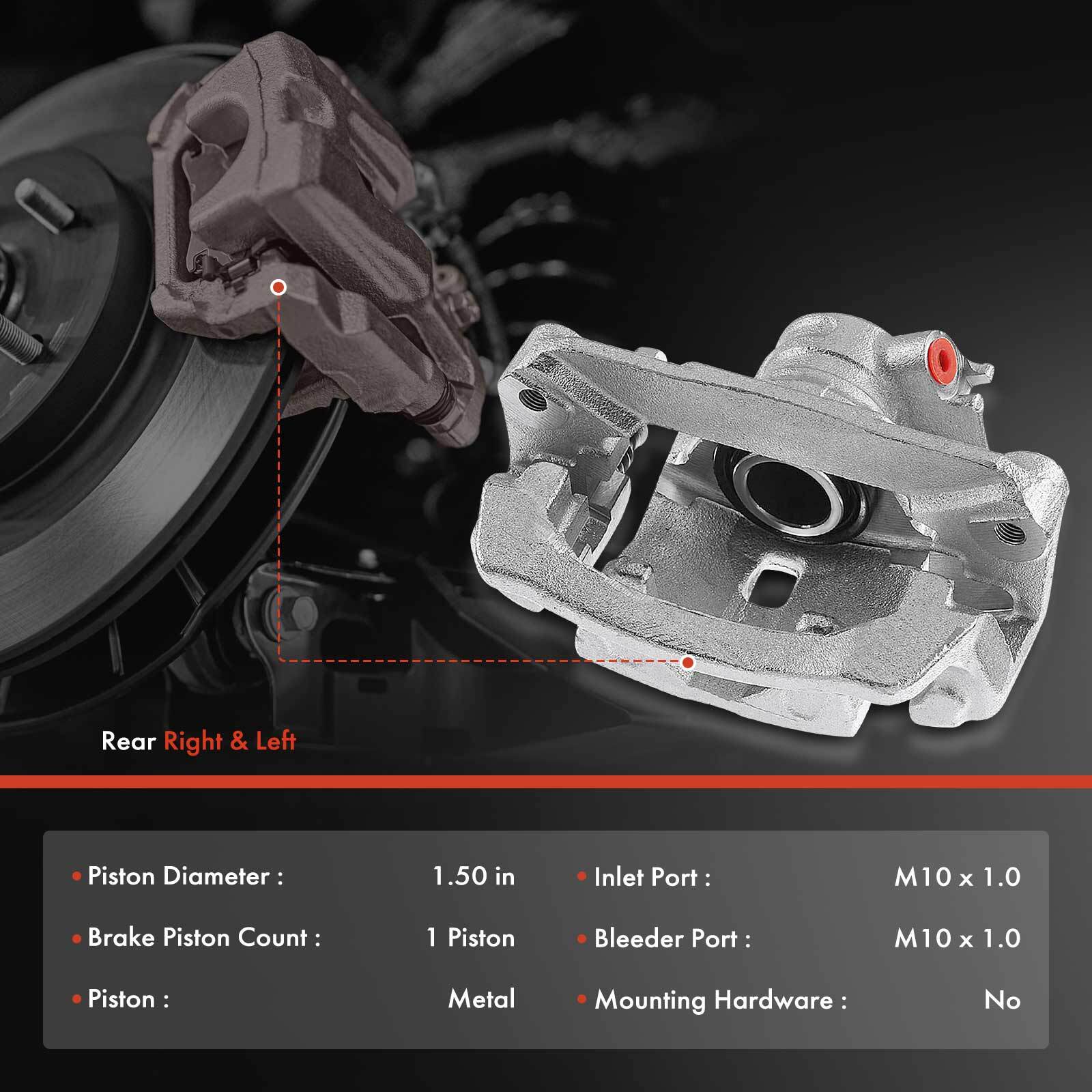 2x Rear Side Brake Caliper w/ Bracket for Subaru Forester 2009-2013 Impreza WRX