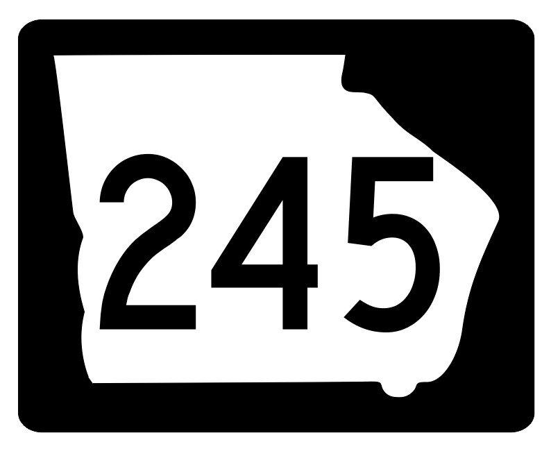 Georgia State Route 245 Sticker Decal