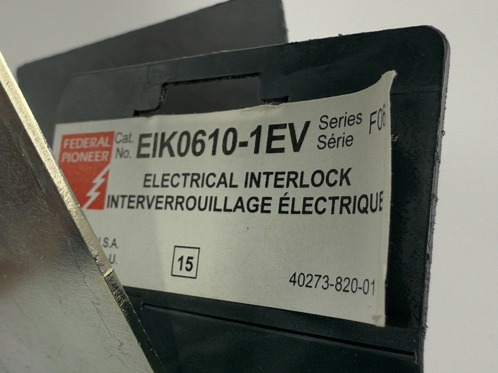 Federal Pioneer EIK0610-1EV Electrical Interlock Kit NEW