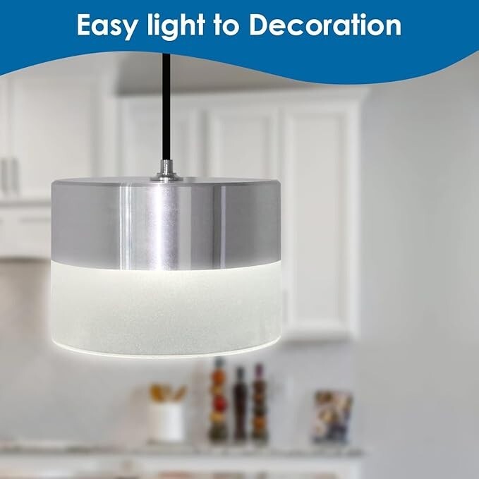 Instant Lumidrum Pendant Light Conversion kit,5CCT Selectable Colors, Chrome