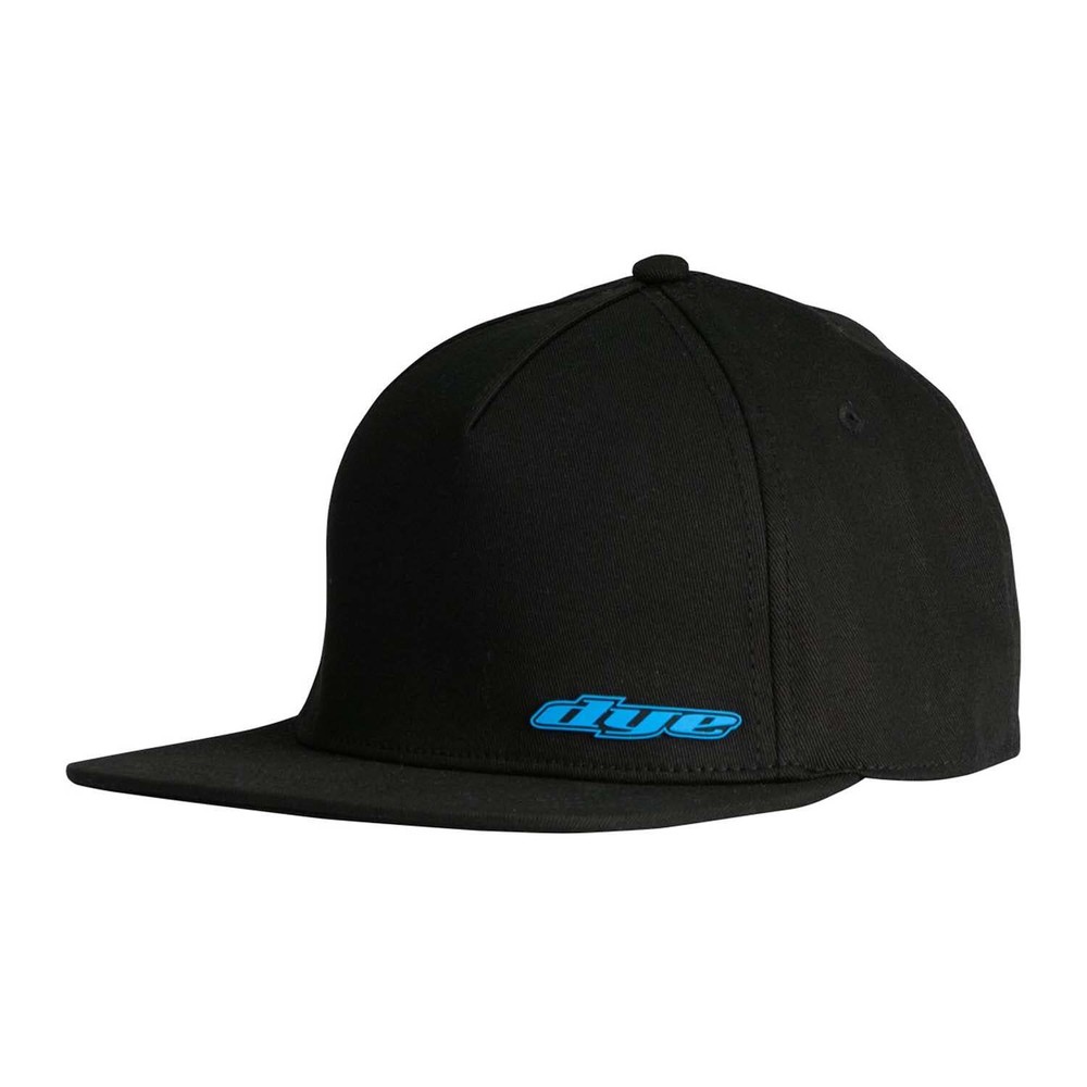 Dye Hat - Flex Flat Bill LWR LFT - Black / Cyan - Small / Medium