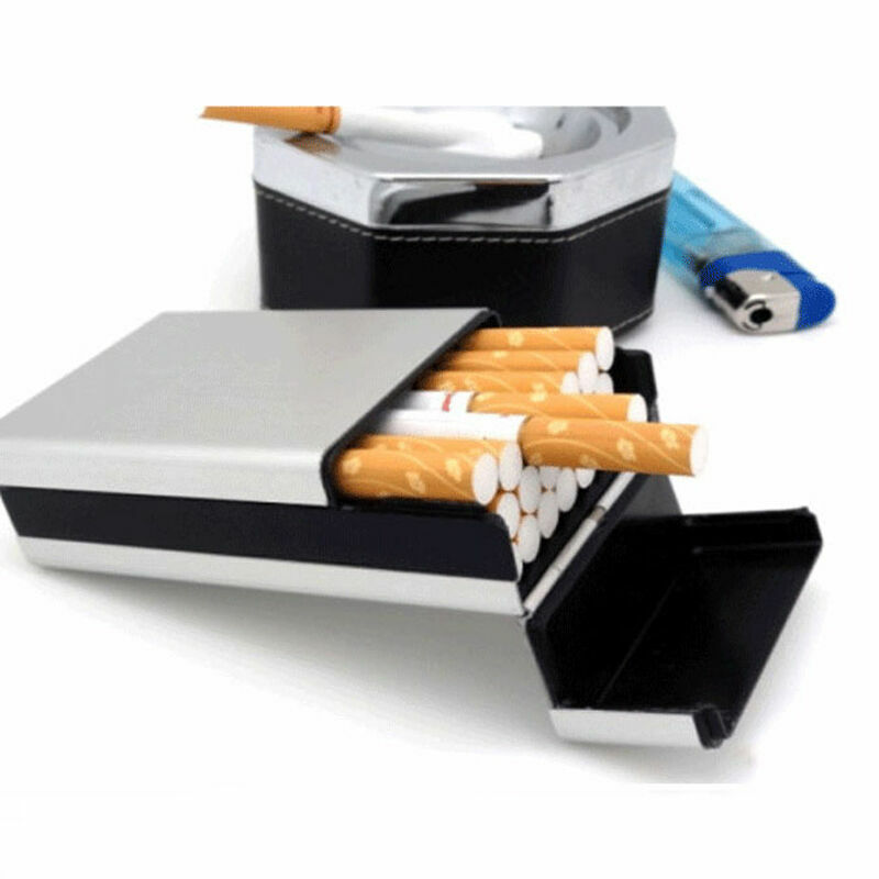 TECHTONGDA Aluminum Cigarette Tobacco Cigar Case Holder Pocket Box Container