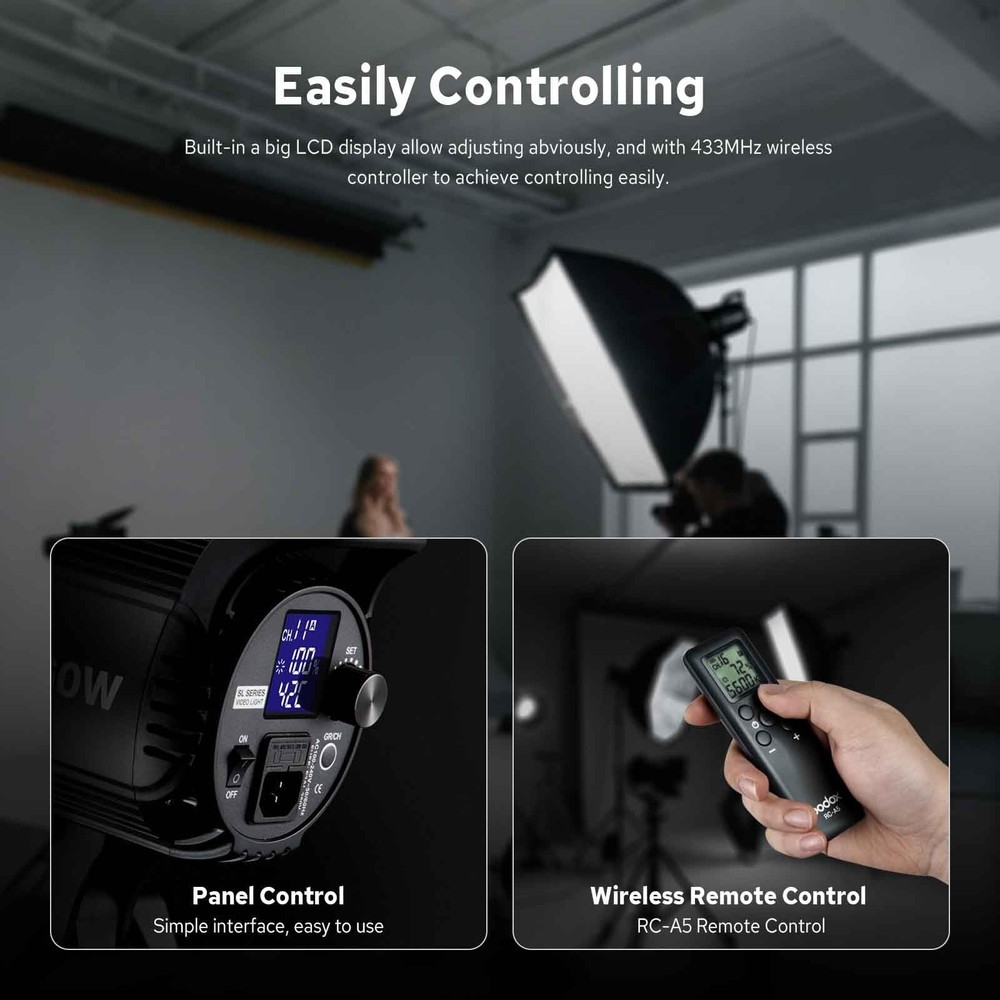 Godox SL60W LED Video Light Continuous Light with softbox+light stand For studio