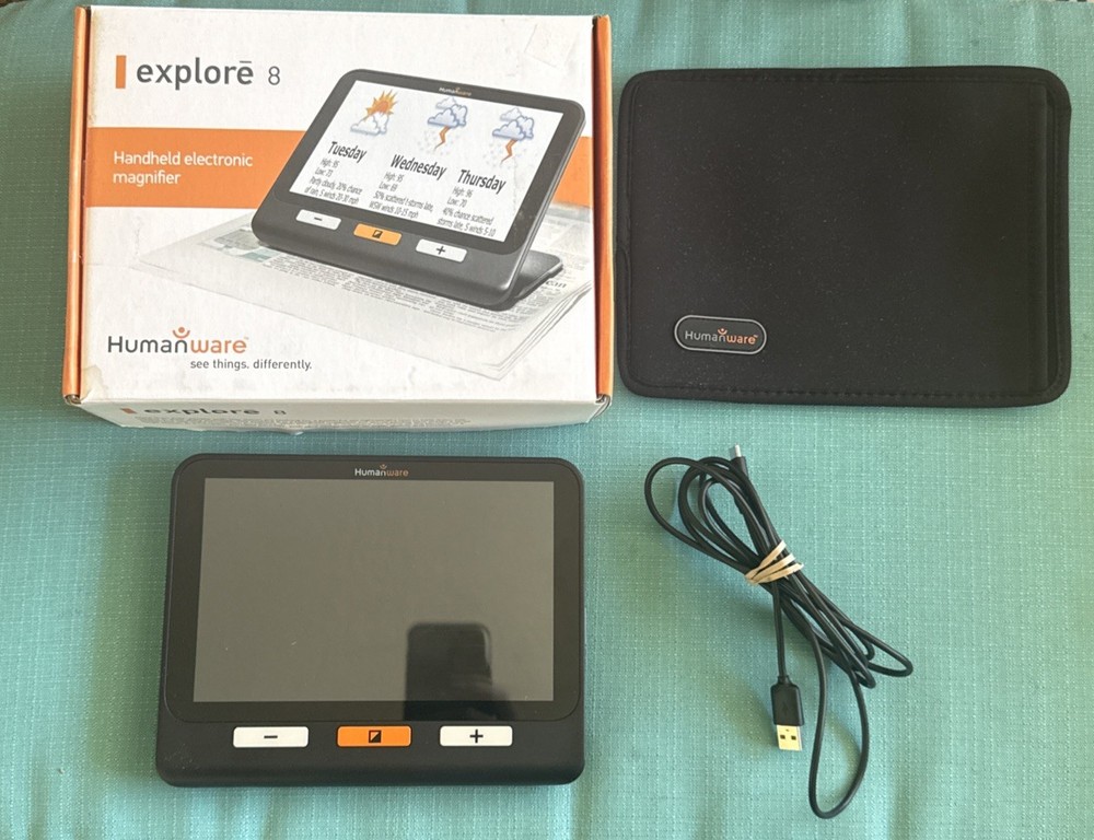 Humanware Explore 8 Portable Electronic Video Magnifier - Mint Condition
