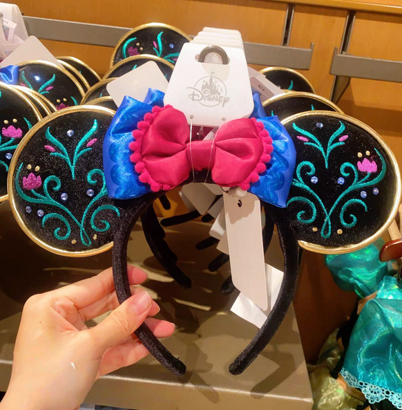 Genuine Disney Parks 2024 Anna Frozen Minnie Ears Headband Exclusive New