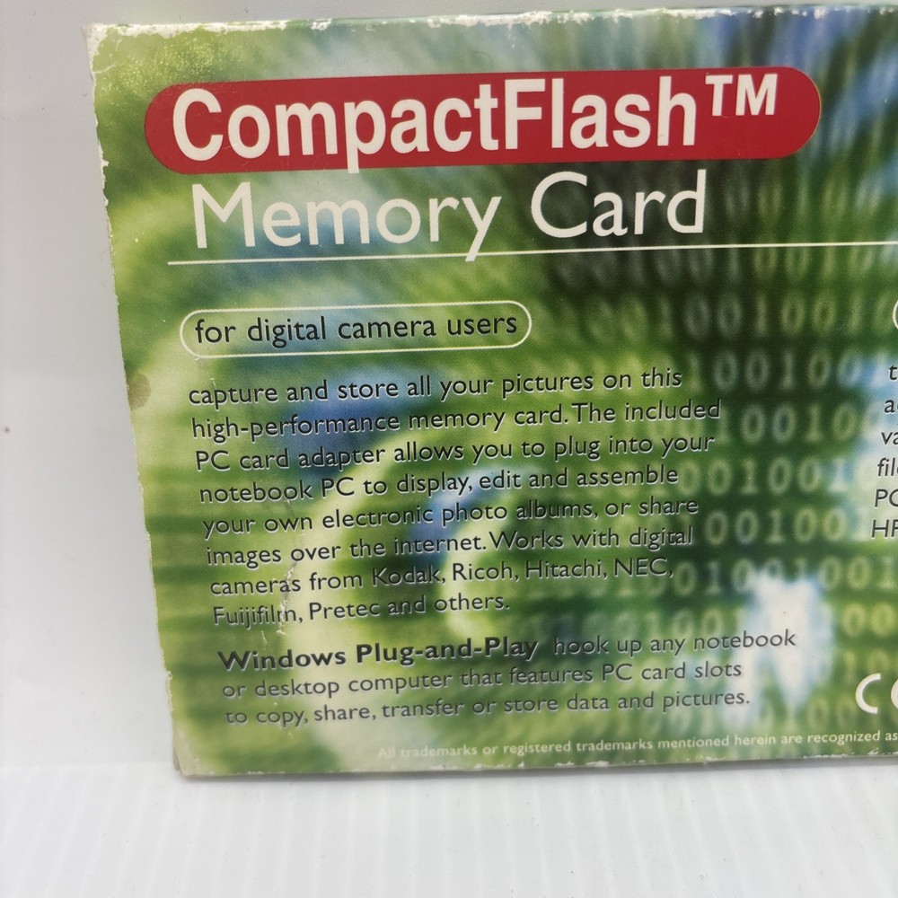 Compact Flash Memory Card Mega Data for Digital Camera and Handheld PC Users {A}