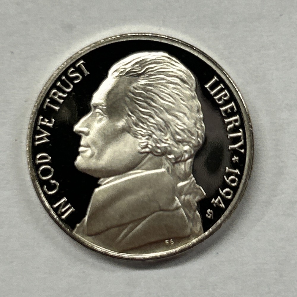 1994 S Proof Jefferson Nickel - Five Cent Coin from Proof Set
