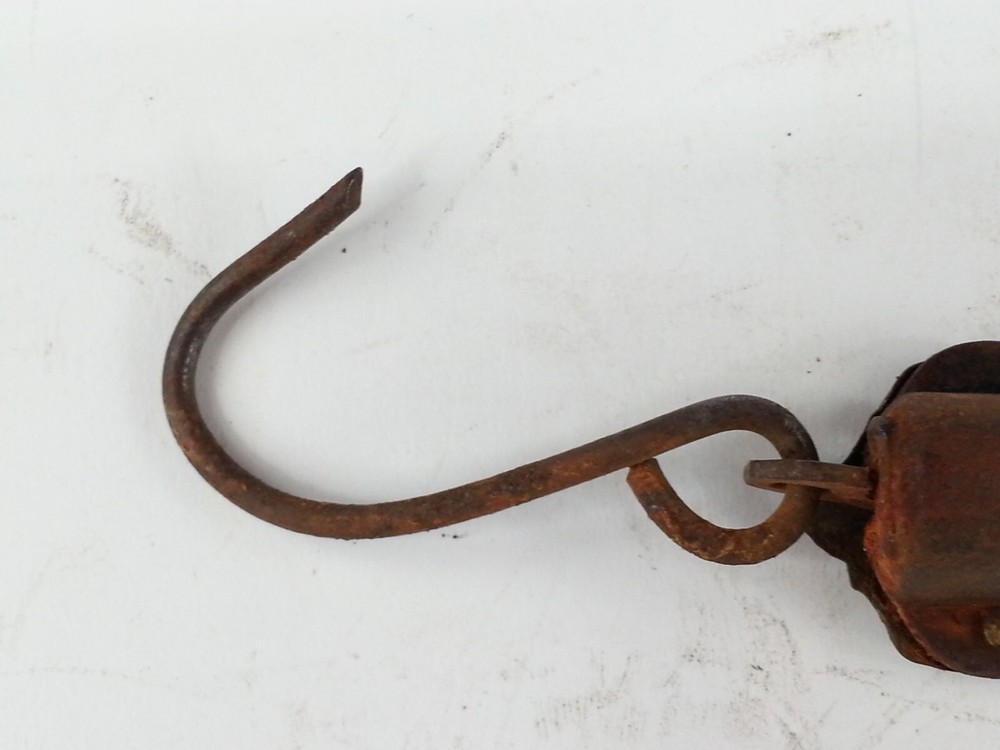Antique PS&W Co Brass Spring Balance Hanging Scale