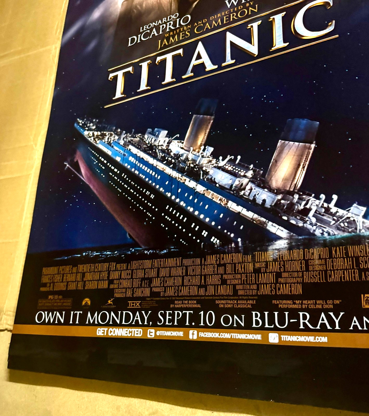 Titanic the Movie - Video Store Movie Poster - NEW - Original - 27" x 40" - READ
