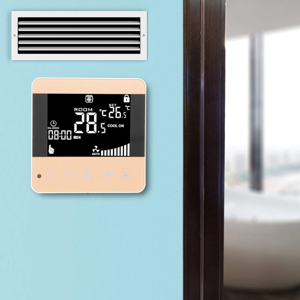 Digital Fan Coil Thermostat for Central AC - Smart Programmable General Type