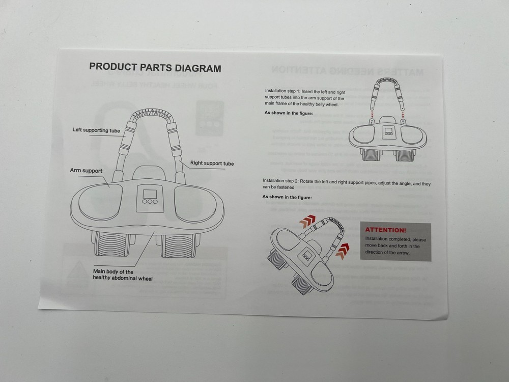 Ab Roller High-Performance with Elbow Rest