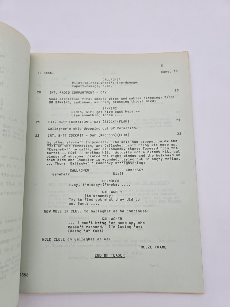 12 O'CLOCK HIGH / William D. Gordon 1966 TV Series Script, "Graveyard"