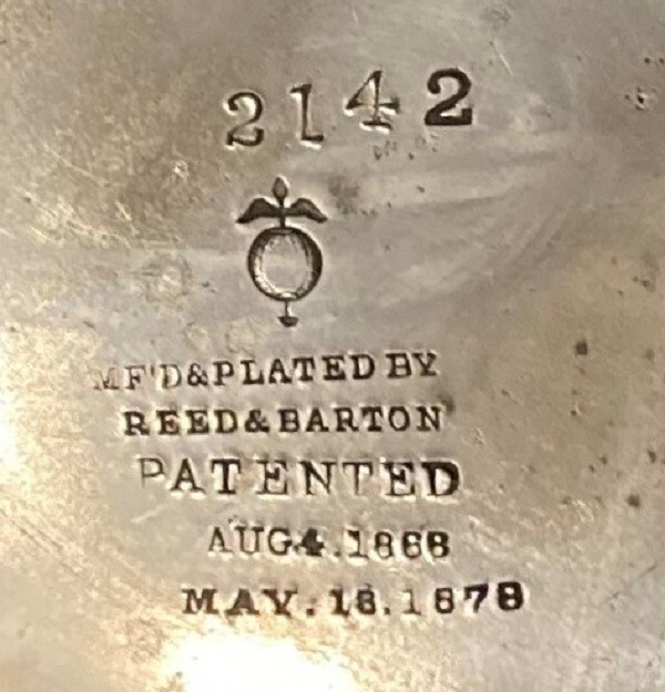 Antique / Vintage Reed & Barton Silver Plate Pitcher Tankard W/ Ceramic Insert