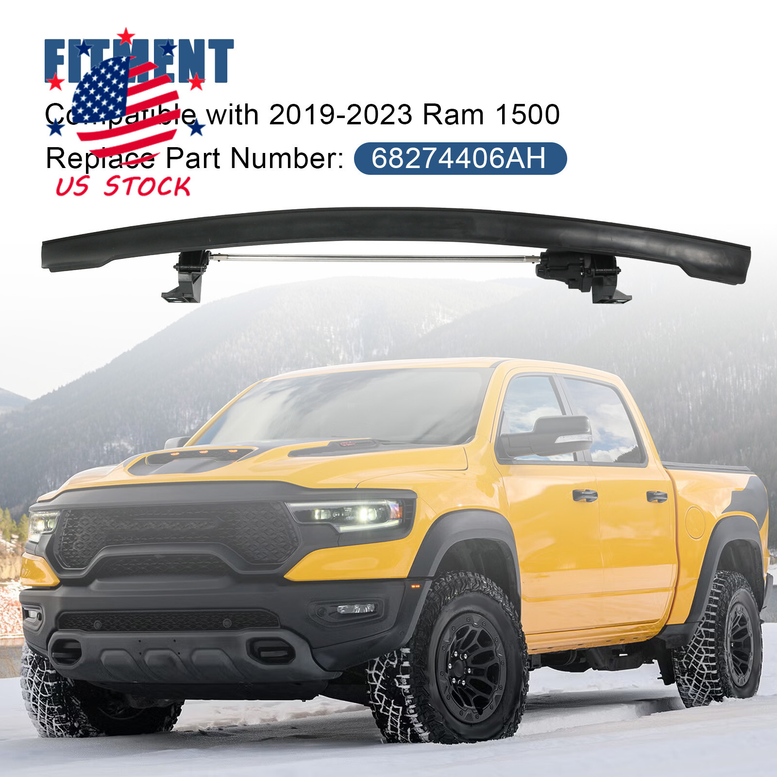 FRONT ACTIVE AIR DAM FOR 2019 2020 2021 2022 2023 RAM 1500 DT 68274406AH