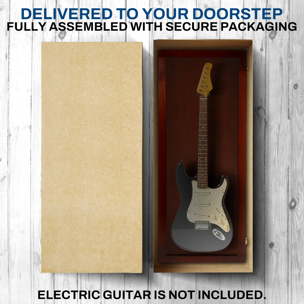 Guitar Display case/ Solid hardwood Strat/gibson Cherry / No Felt