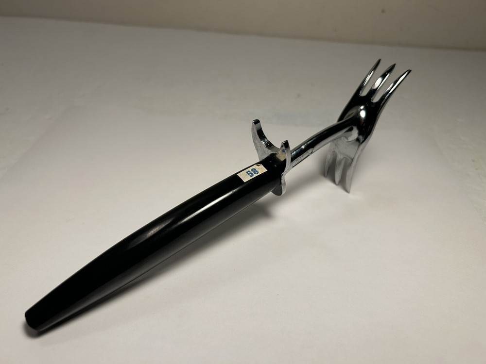 Vintage Double Edged Design Carving Fork REGD #911032 Made in England 8.25”