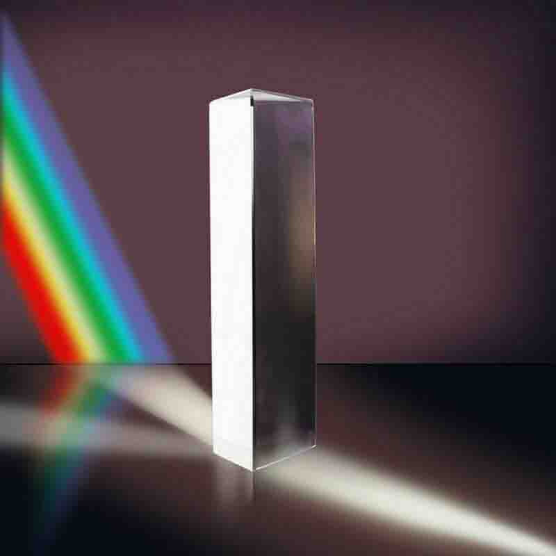 1x Optical Crystal Glass Triangular Photography Prism Light Spectrum Physics Aid
