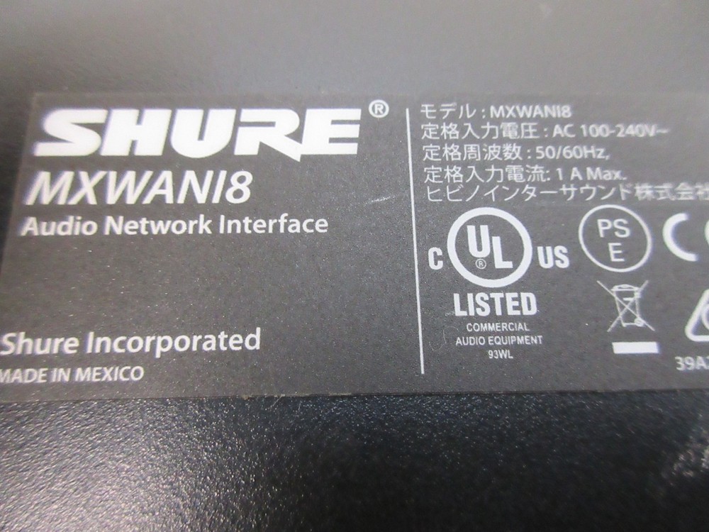 Shure MXWANI8 8-Channel Audio Network Interface