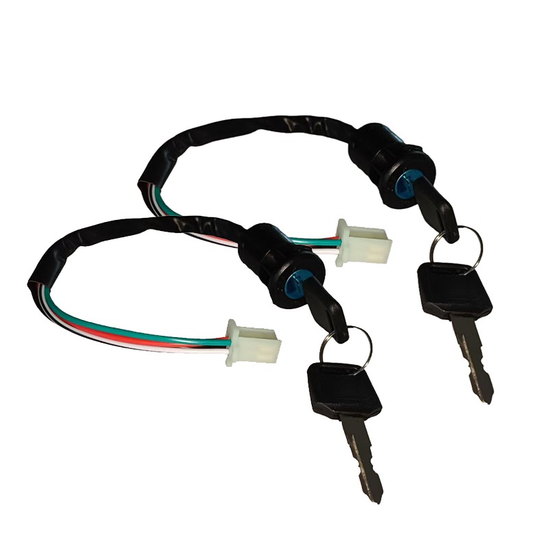 2X UNIVERSAL IGNITION SWITCH FLUSH MOUNT 12-VOLT 2-KEY 2 POSITION ON OFF LOCK