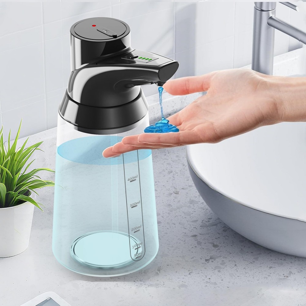 Summon The Elves Automatic Liquid Soap Dispenser Touchless,Black 4-Level Adju...