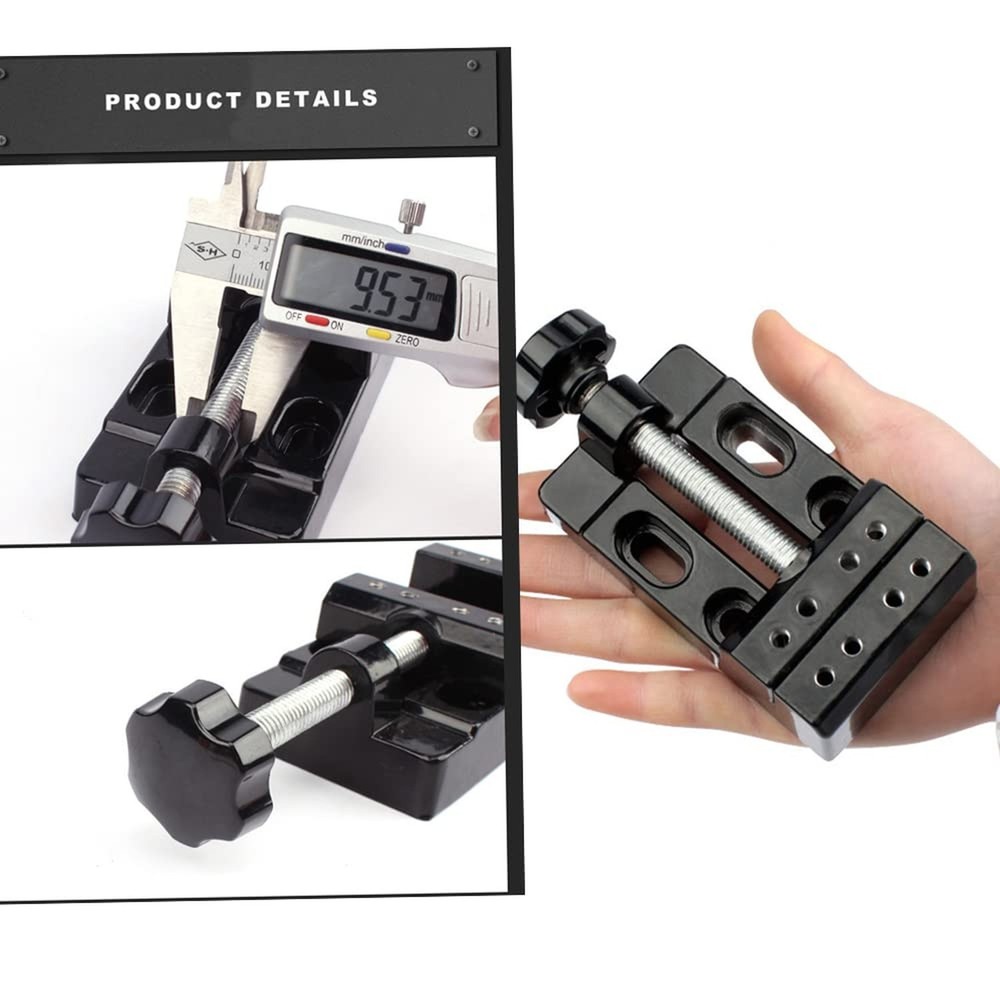 Mini Bench Clamp Flat Table Vice Adjustable Drill Press Vice for DIY Jewelry ...