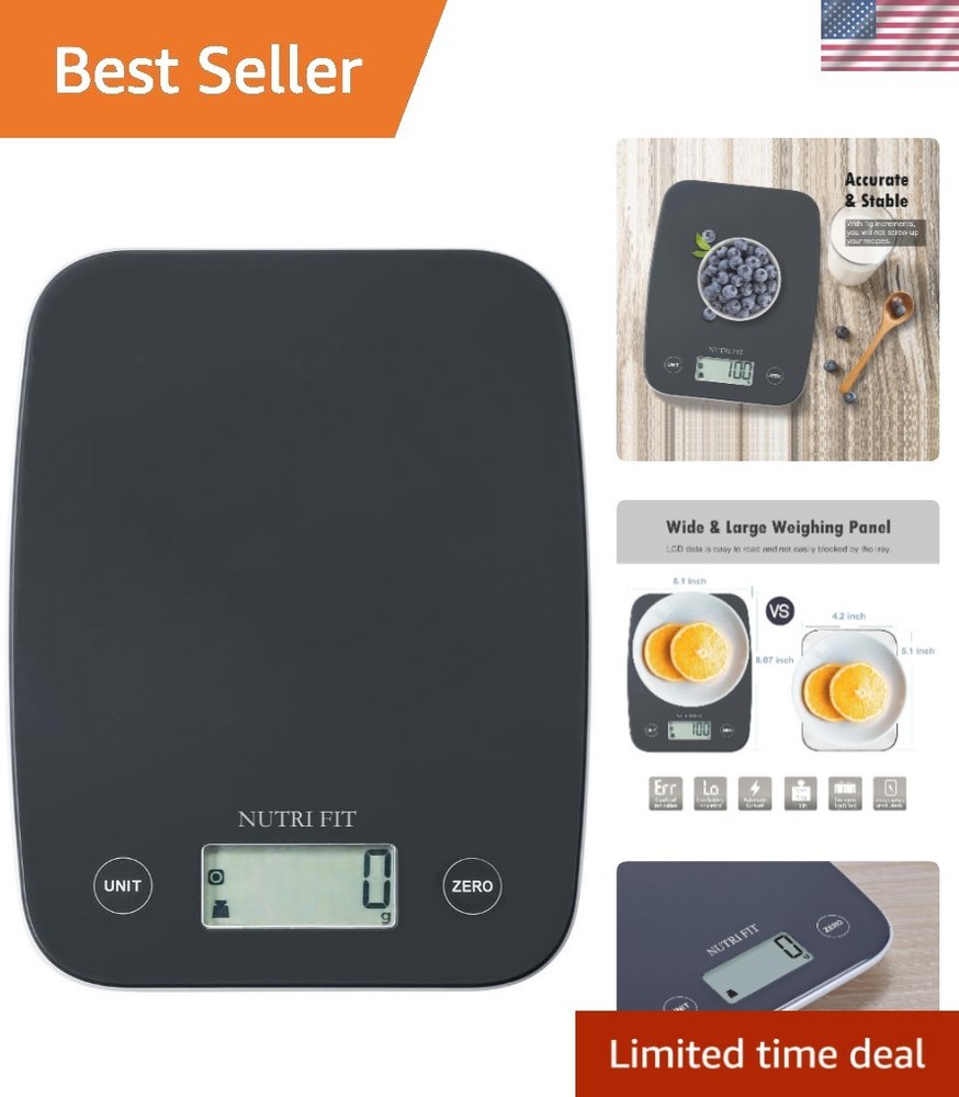 Precision Digital Kitchen Scale - 11lb Capacity, Tare Function & LCD Display