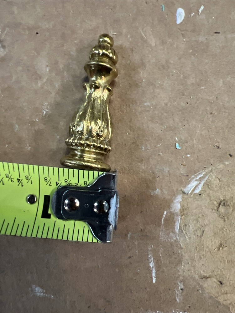 Antique Polished Brass Hinge Finials.