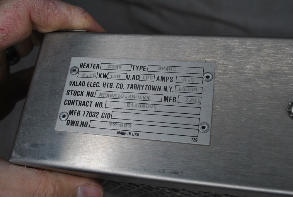 valad convection DFMMS Fixed Bulkhead Mounted Heater