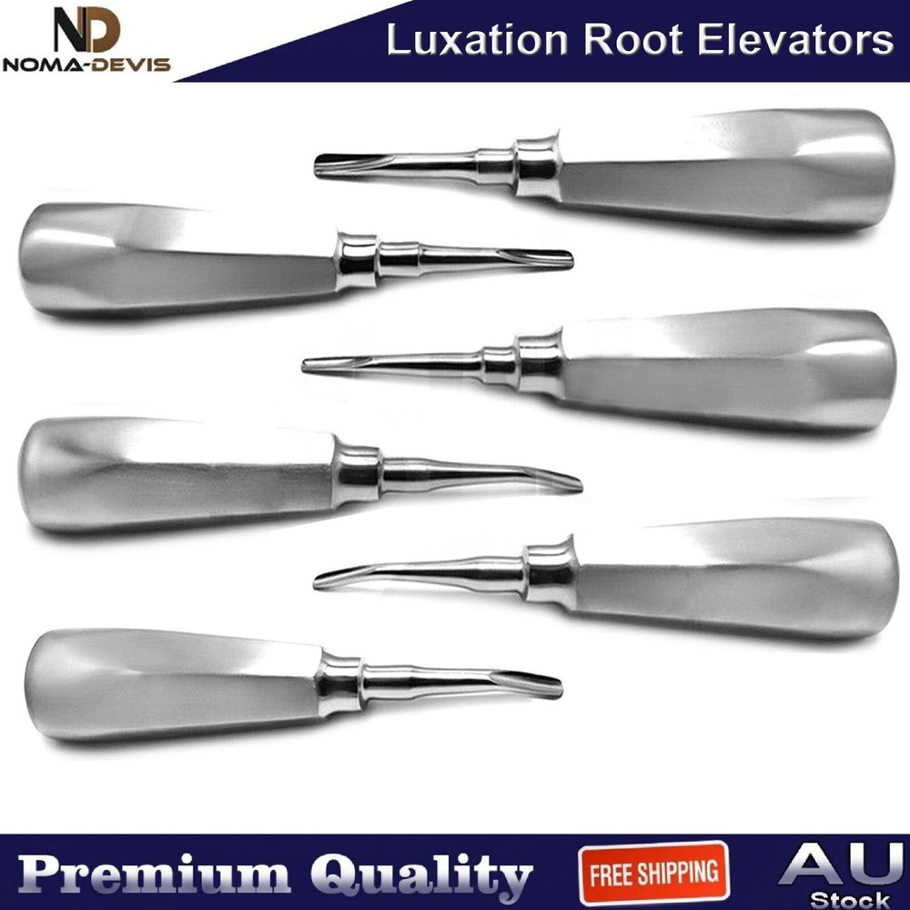6PCS Luxation Elevators Tooth Root Extraction Instrument Oral Surgery Instrument