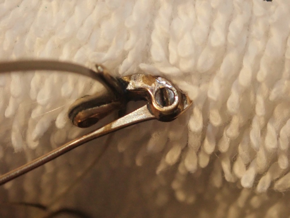 10K SOLID GOLD 3 PIECE RIMLESS FRAME WITH "PASTE ON" BIFOCALS FULLY INTACT!