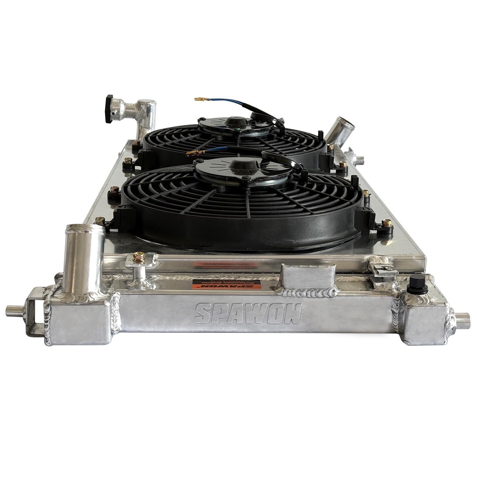 SPAWON Radiator+Fan Shroud For Corolla Matrix/Vibe 2003-2008 Aluminum 1.8L L4 AT