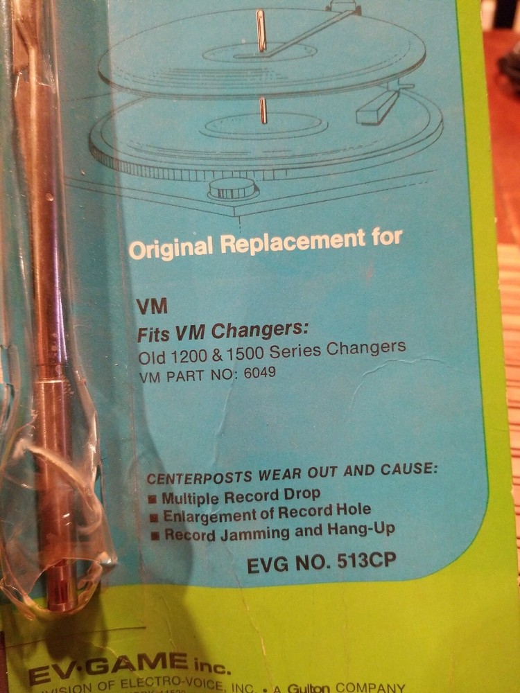 EVG 513CP Automatic Record Changer Center Post~NOS EV Game