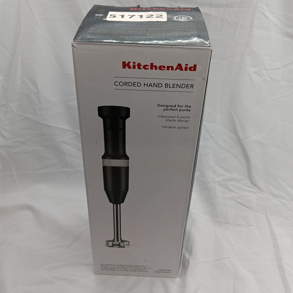 KitchenAid KHBV53BM Variable Speed Corded Hand Blender -open box