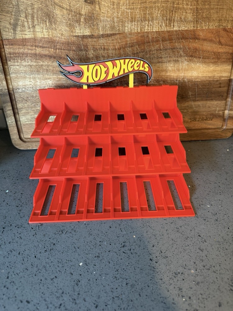 Hot Wheels Car Model Display Stand Custom Storage Rack 1:64 Scale - Red