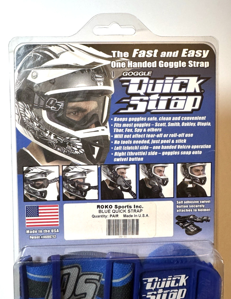 Roko Goggle Quick Strap BLUE. New In Package.