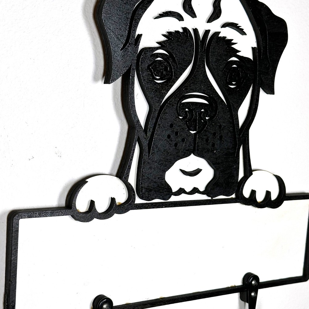 Boxer dog leash holder