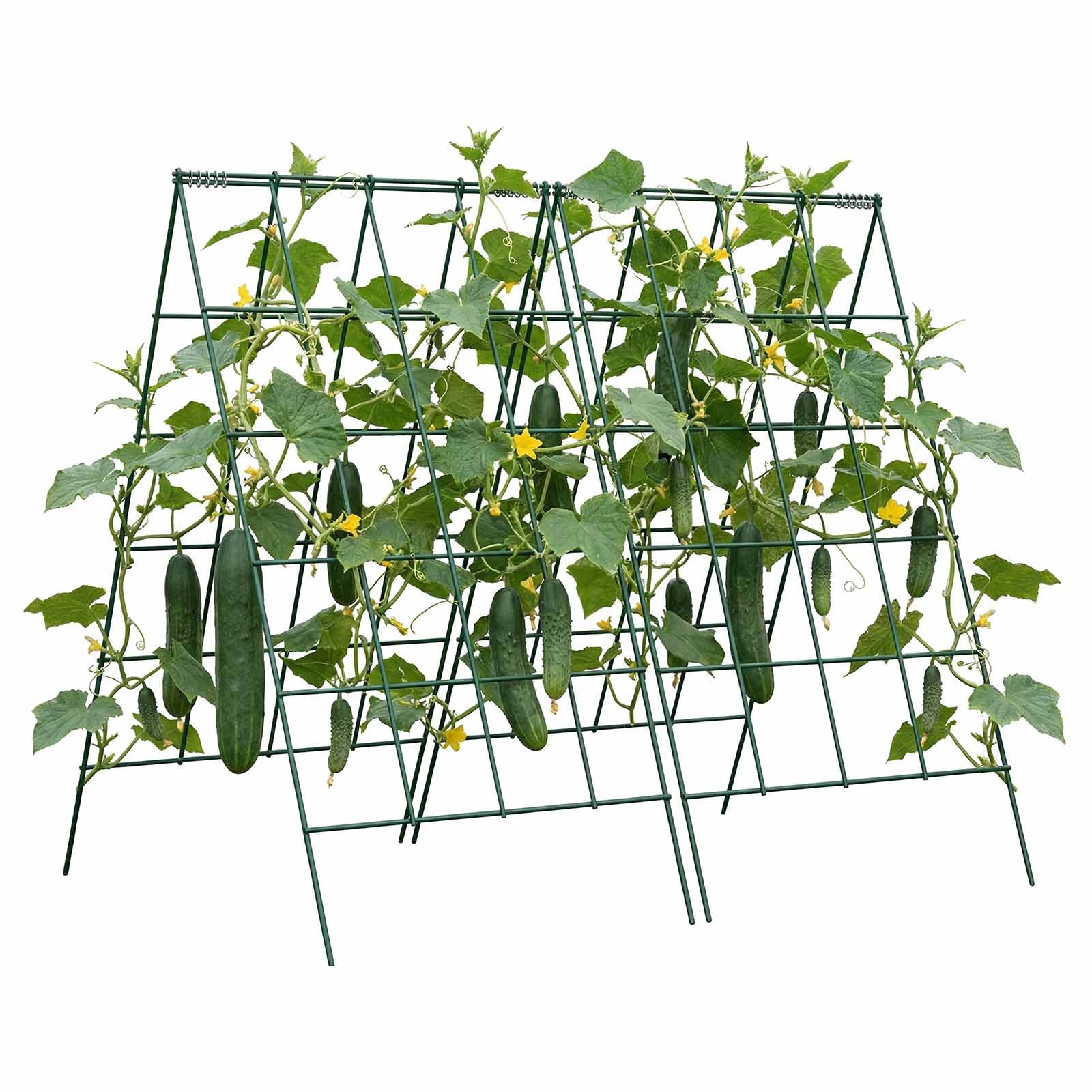 VEVOR Cucumber Trellis 4 Pack A-Frame Metal for Raised Bed Vines 46.06x18.11 in