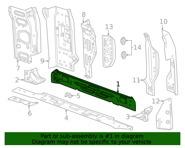 Genuine GM Rear Panel 85105715