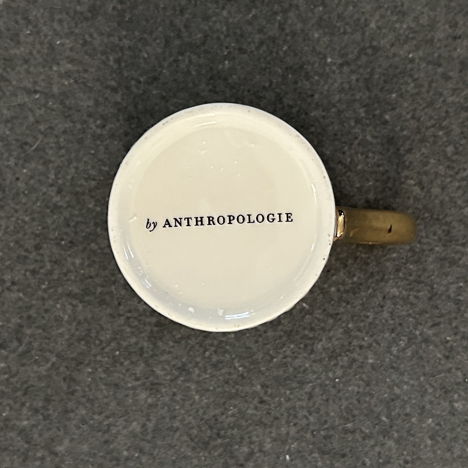 Anthropologie Bistro Tile Espresso Cup Saucer Set Pink Butterfly 24K Gold NEW