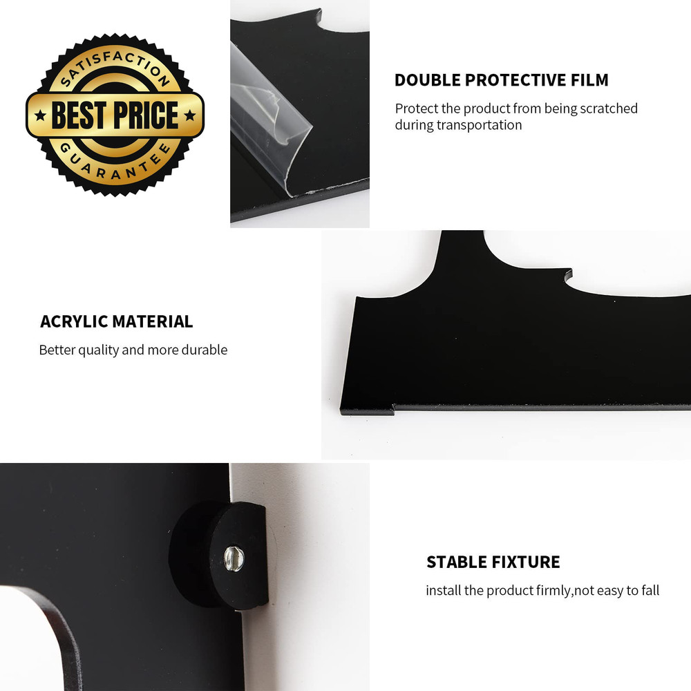 Samurai Sword Wall Mount - Katana Stand (Black) 2 Tier Plexiglass Black 1 set