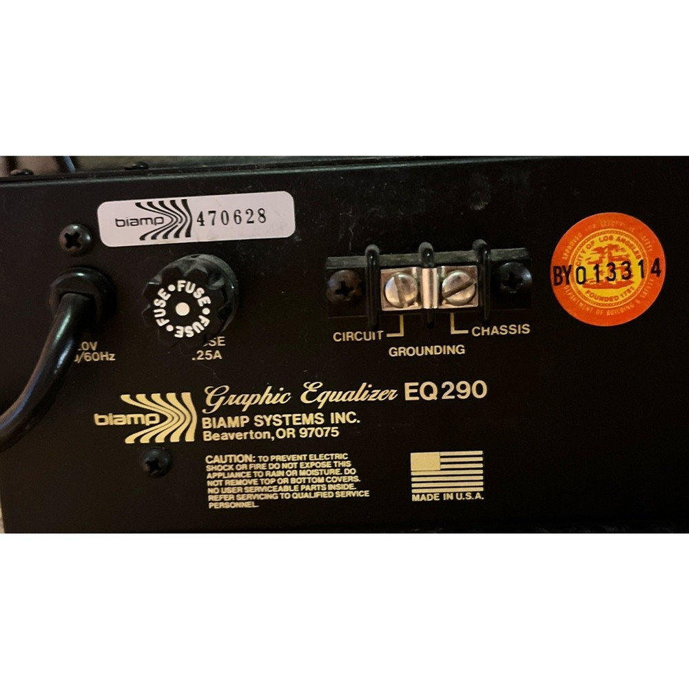 Biamp Model EQ2 27 Band Graphic Equalizer