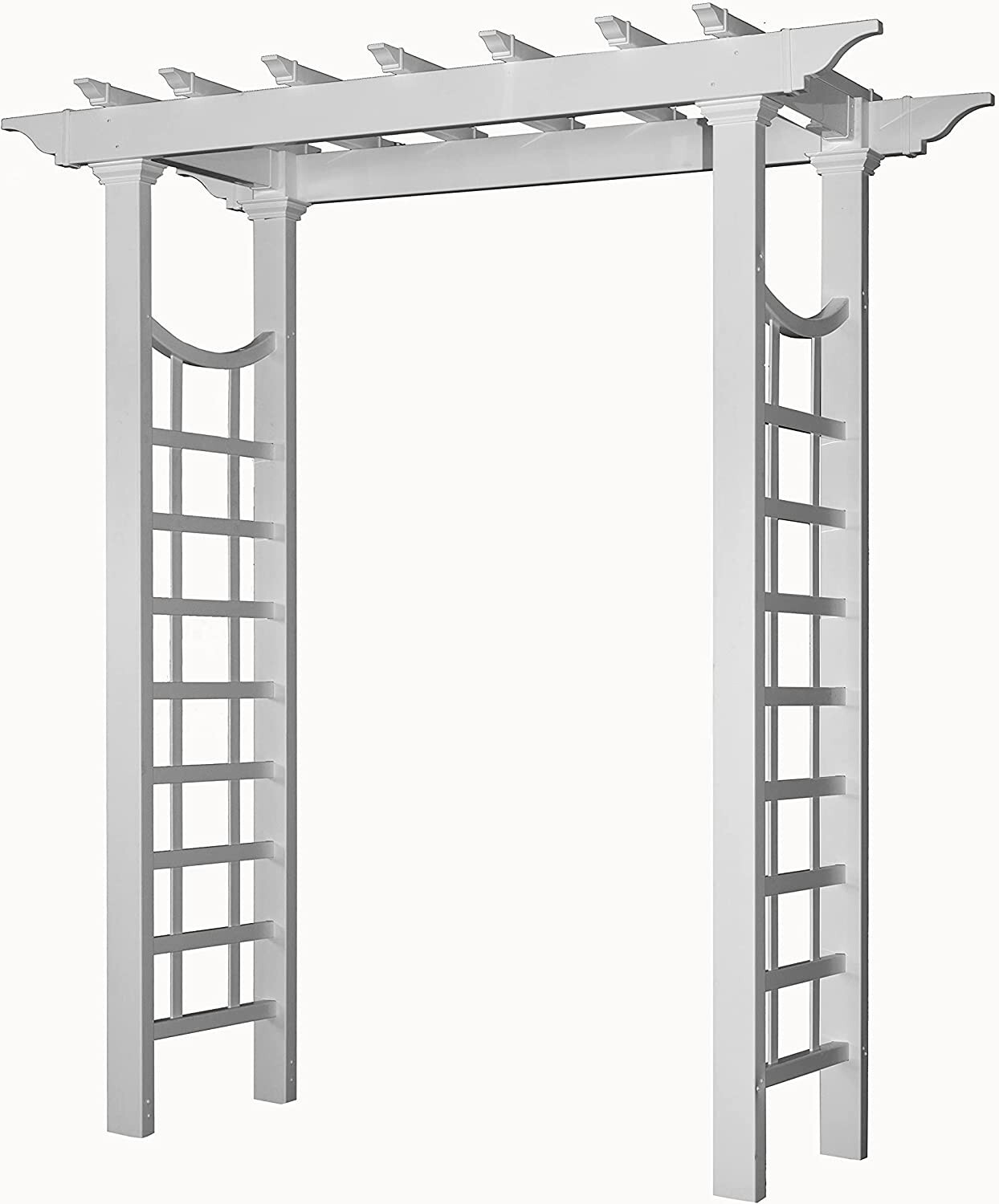 VITA WESTHAVEN Arbor Decorative Vinyl Garden Patio Arch Wedding Trellis Lattice