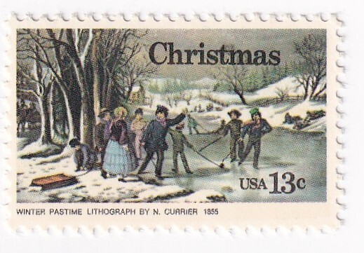 STAMP US SCOTT 1702 "Winter Pastime" 13 CENT 1976 MNG
