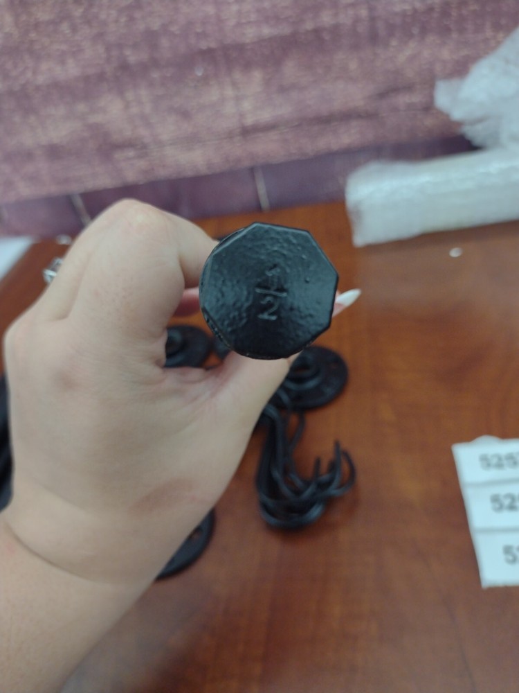 6pcs Industrial Clothes Rack, 12in, Rustic Black