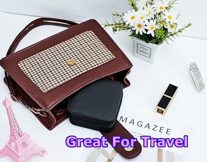 Ring box NEW Black Jewelry Travel Case Box Organizer Holder Storage Earring Case