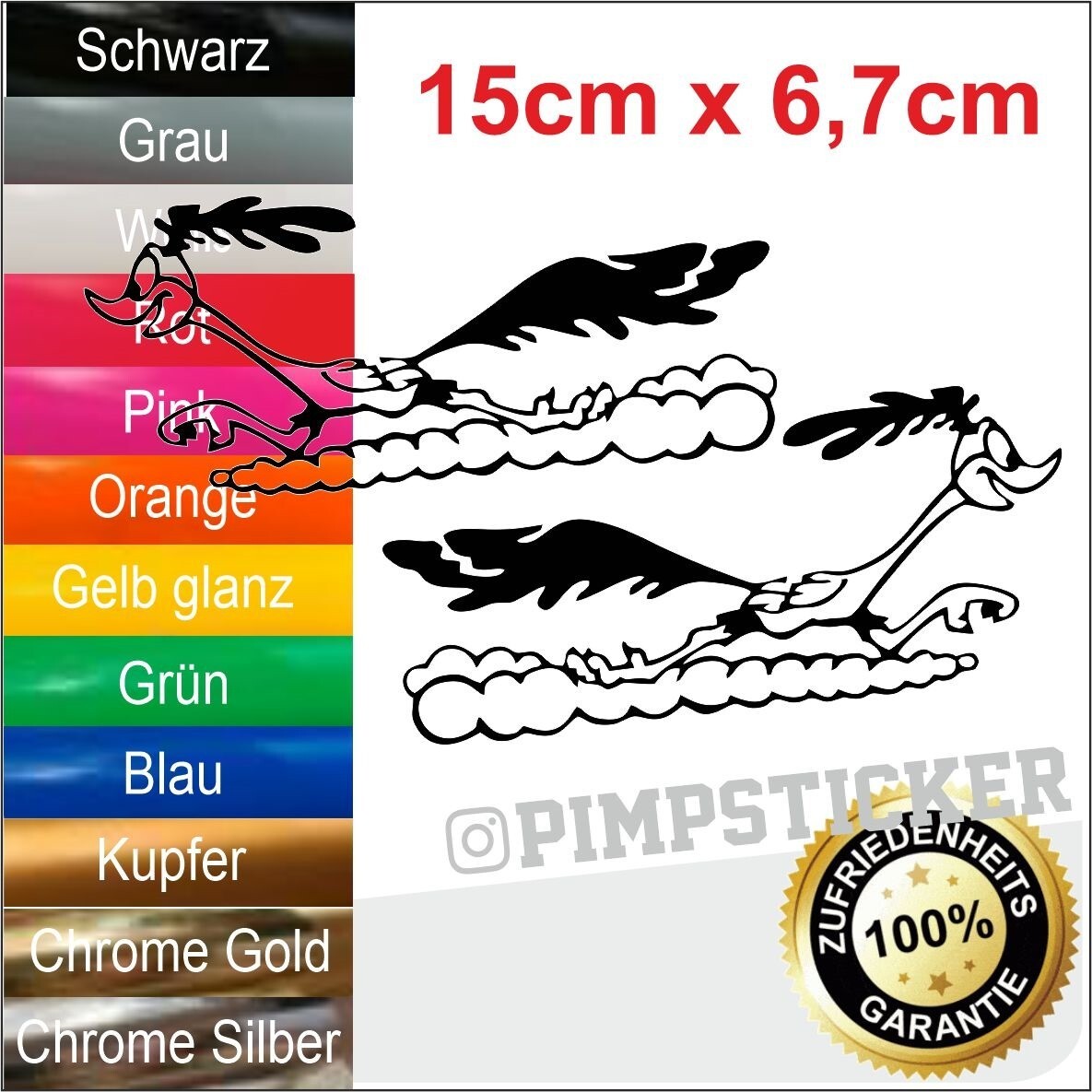 Road Runner Weatherproof Car Decal JDM Tuning Sticker Now 18% COUPON