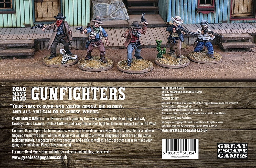 Dead Man's Hand Plastic Gunfighters - DMHP001 - Historical Wild West Steampunk