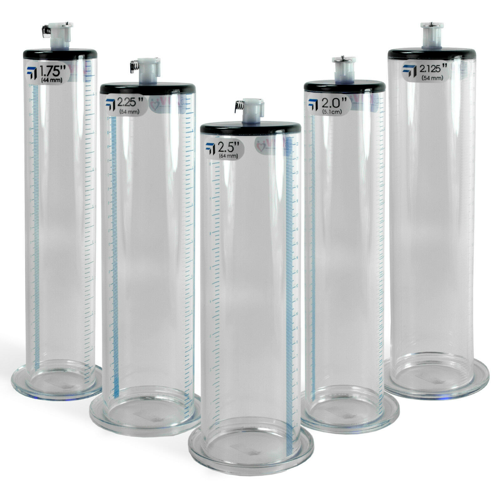 Penis Vacuum Pump Enhancer 9Inch Length Untapered Gauge Cylinder Diameter 1.7-3"