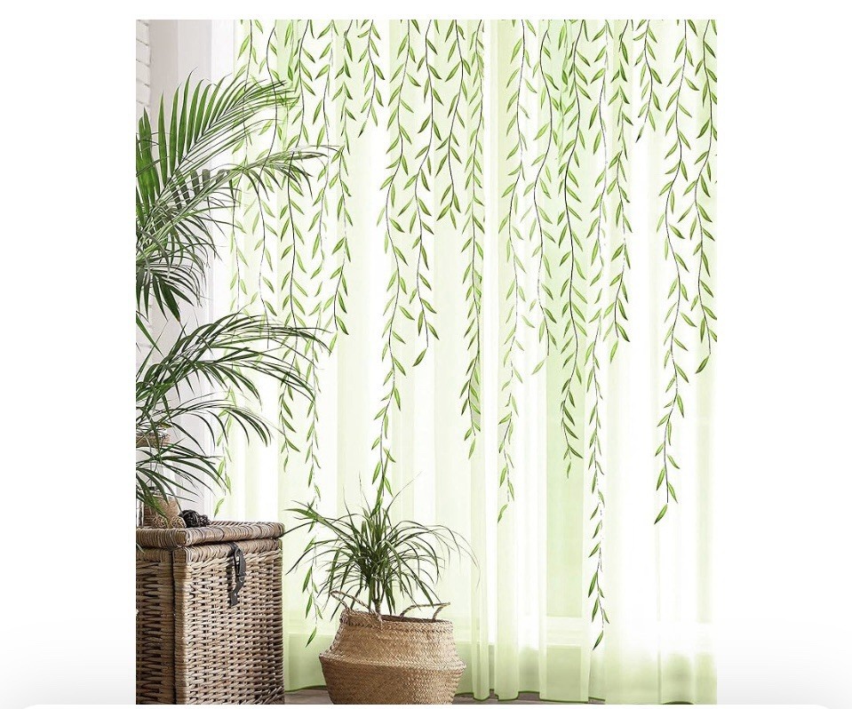 Breling Sheer Green Eucalyptus Panels